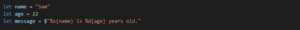 string interpolation